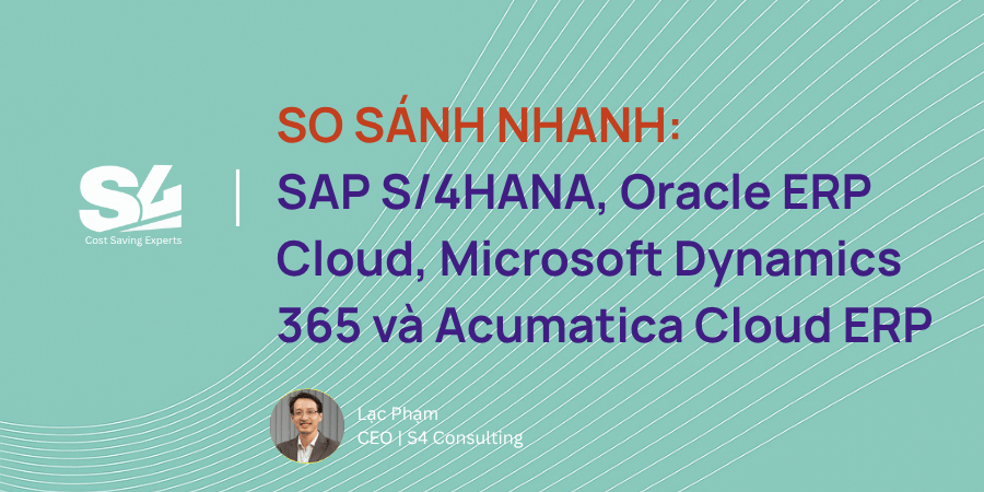 Comparison of SAP S/4HANA, Oracle ERP Cloud, Microsoft Dynamics 365, and Acumatica Cloud ERP