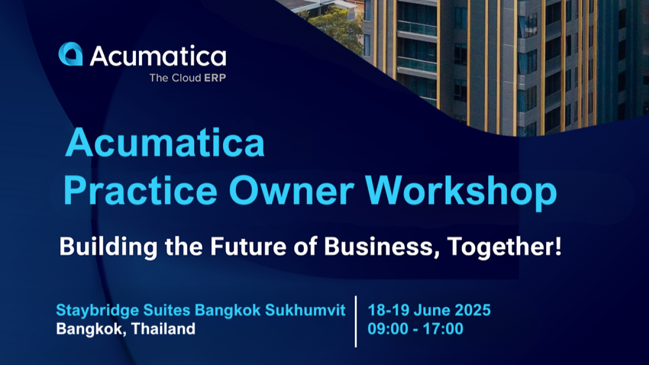 Banner: Acumatica Asia Practice Owner Workshop 2025