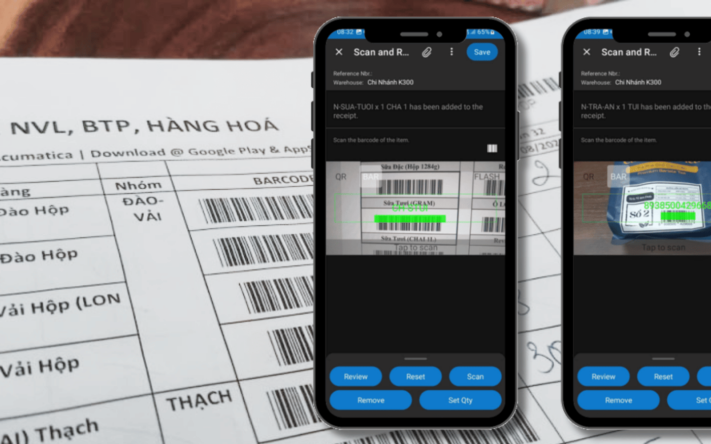 Kiểm kê Barcode F&B