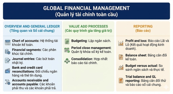 Các chức năng lõi tài chính của NetSuite