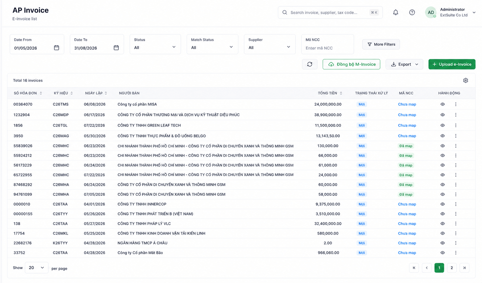 S4 eSuite - Tự động lấy E-Invoice từ cơ quan thuế