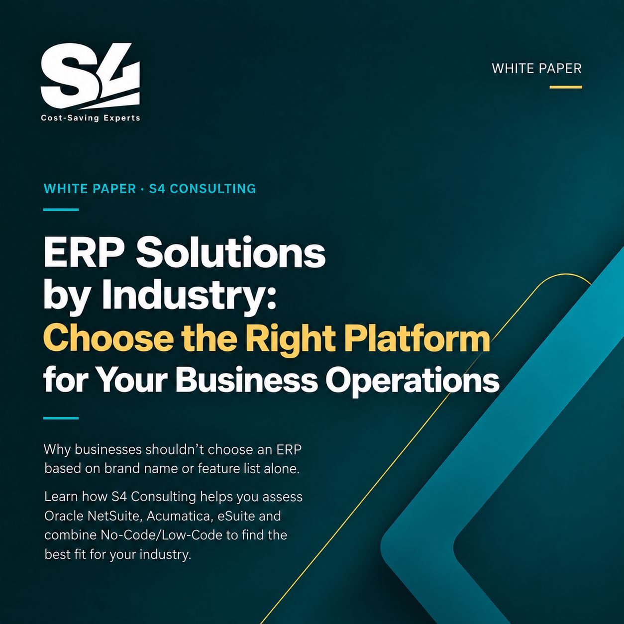 Industry-specific ERP - choose the right platform