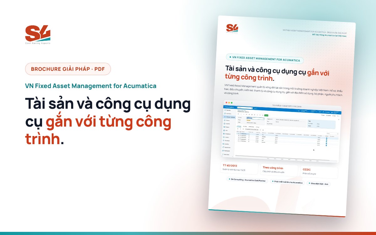 Brochure VN Fixed Asset Management for Acumatica - S4 Consulting