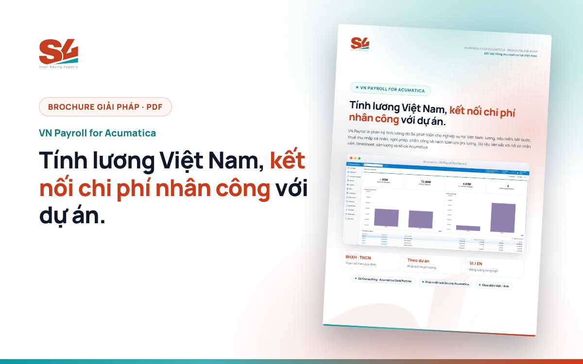 Brochure VN Payroll for Acumatica - S4 Consulting