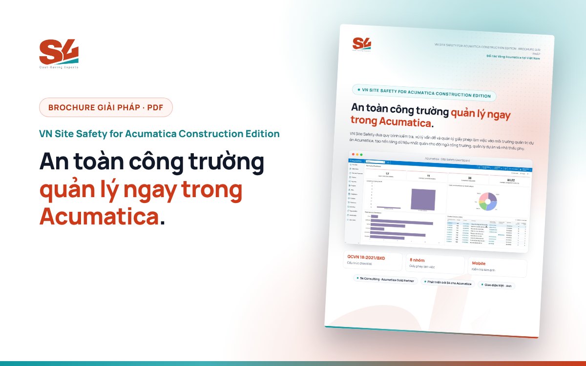 Brochure VN Site Safety for Acumatica Construction Edition - S4 Consulting