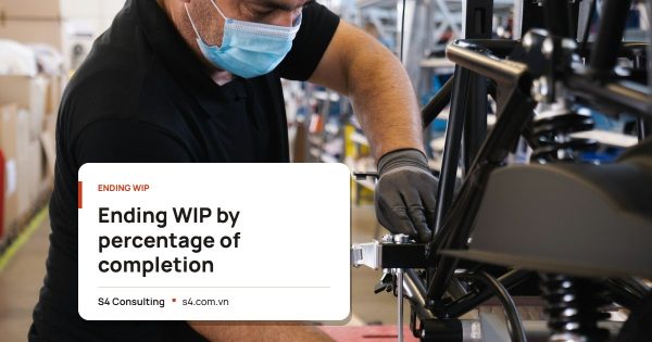 Ending WIP by percentage of completion