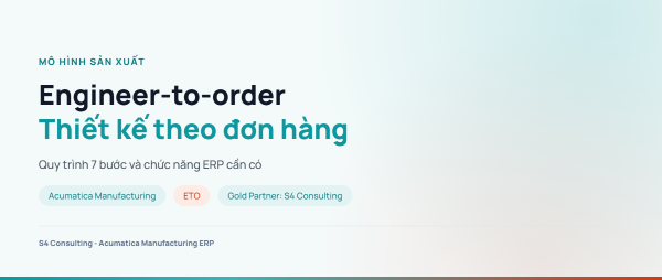 Engineer-to-order (ETO): Sản xuất thiết kế theo đơn hàng và vai trò của ERP