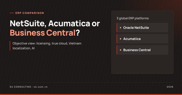 NetSuite vs Acumatica vs Business Central for Vietnamese companies with VND 500-2,000 billion revenue